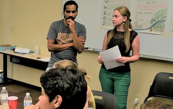 Students in class room.